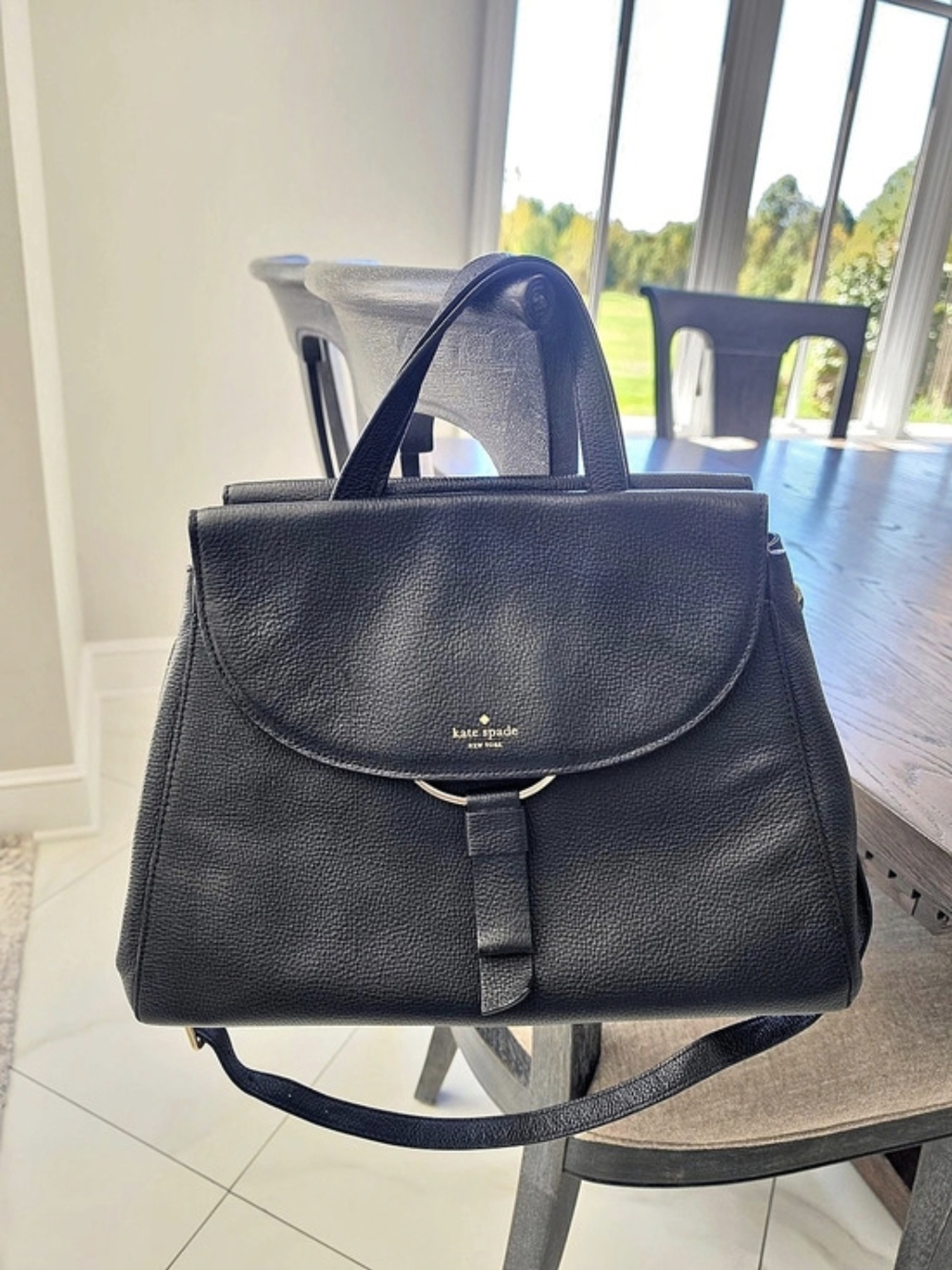 kate spade new york Structured Shoulder Bag in Black